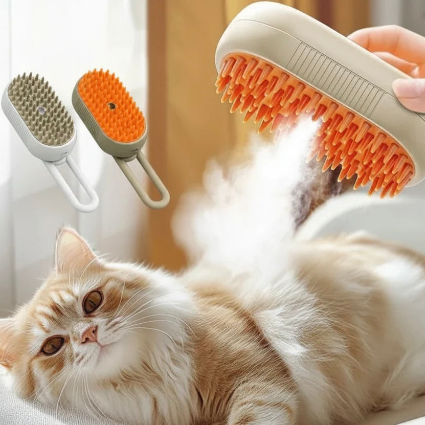 Selbstreinigende Dampfbürste für Hunde und Katzen